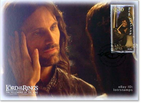 1.50 dollar postcard design: the brave Elf Arwen, who falls in love with Aragorn becoming the strength and motivation for his quest