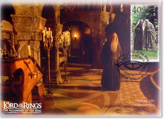 40 cent postcard design: Saruman seeks Sauron's power and must locate the One Ring to achieve it